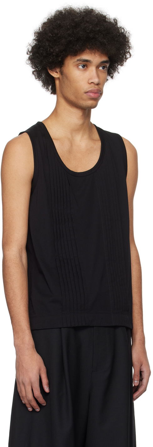 Tanktop Simone Rocha Simone Rocha Double-Pleated Tank Top Sort | 5234 0553, 1