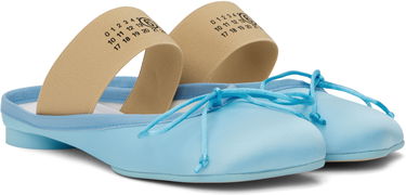 Sneakers og sko Maison Margiela MM6 Maison Margiela Satin Ballerina Mules Blå | S59WX0074 P5560, 3