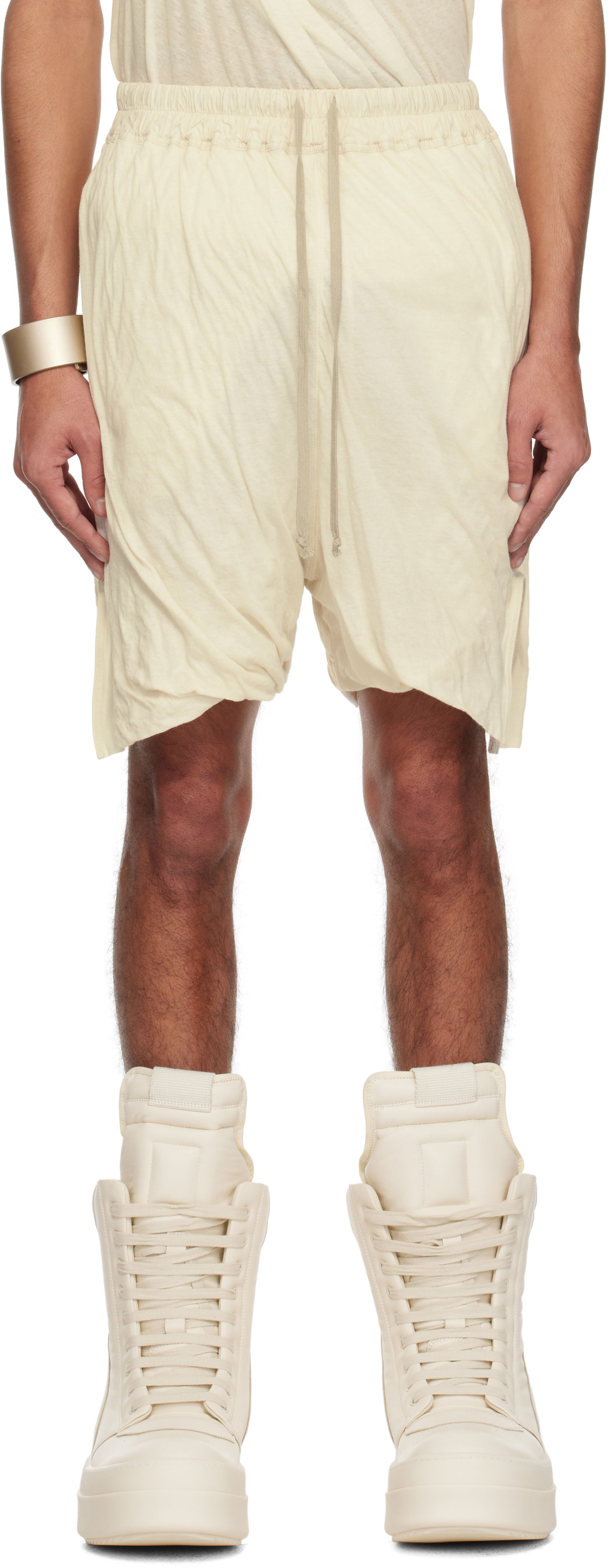 Shorts Rick Owens Rick Owens Hollywood DBL Long Boxers Shorts Beige | RR01E5304 UCDB, 0