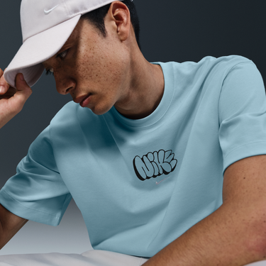 T-shirt Nike Solo Swoosh T-Shirt Blå | HQ4182-474, 3