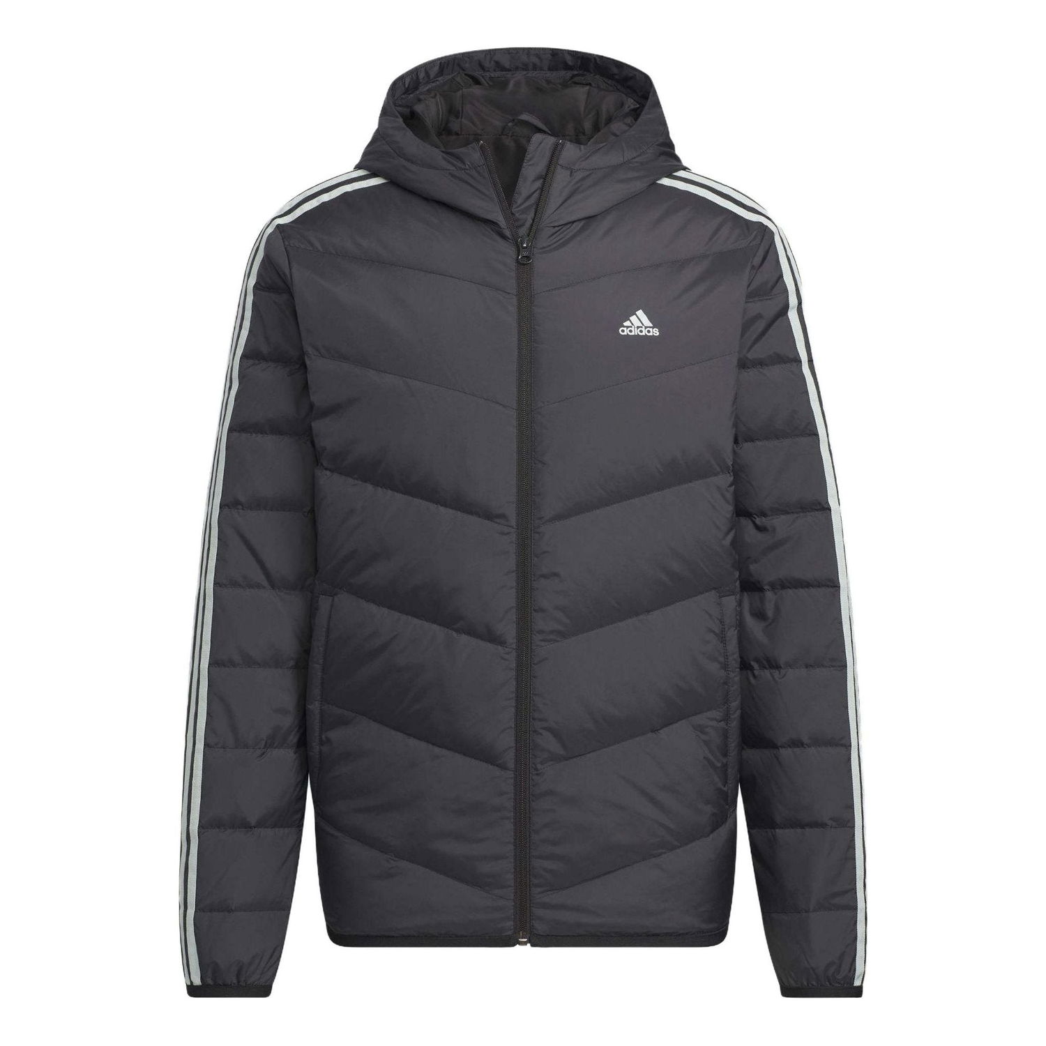 Puffer jakke adidas Originals Men's Down Hooded Jacket Sort | IK7601, 0