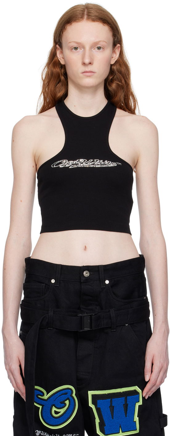 Tanktop Off-White Black Bling Baseball Tank Top Sort | OWAD218S23JER0011001, 0