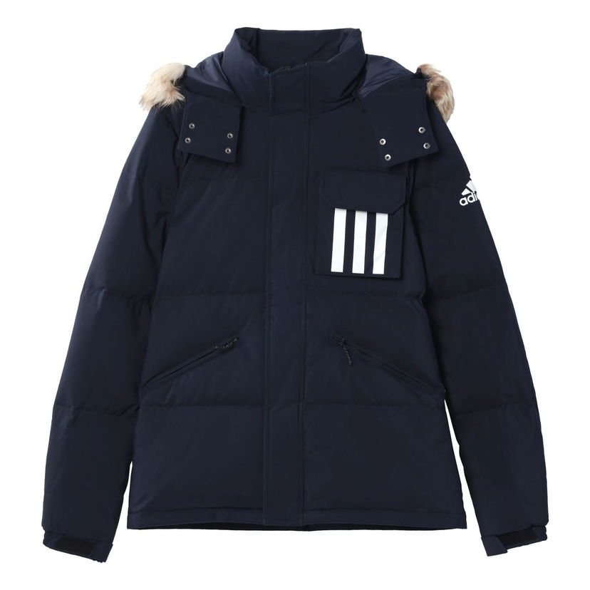 Parka adidas Originals Hooded Down Puffer Jacket Mørkeblå | GE9928