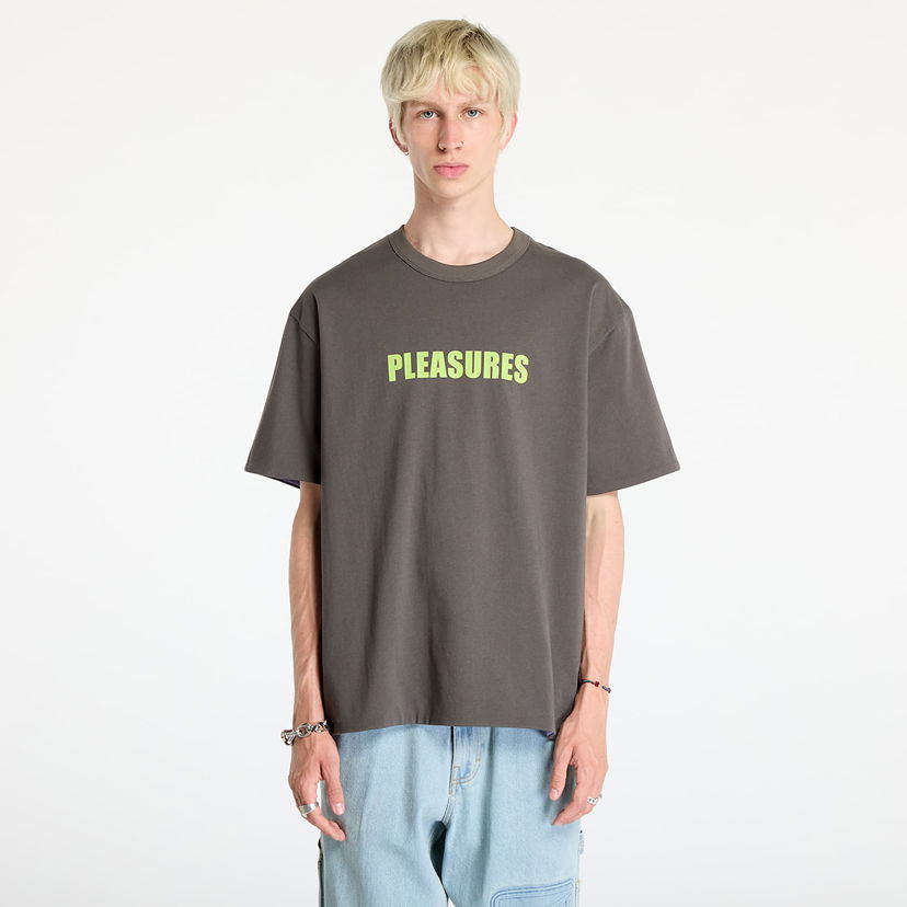 T-shirt Pleasures Legal Reversible Heavyweight T-Shirt Charcoal/ Purple Lilla | P24F047 CHARCOAL