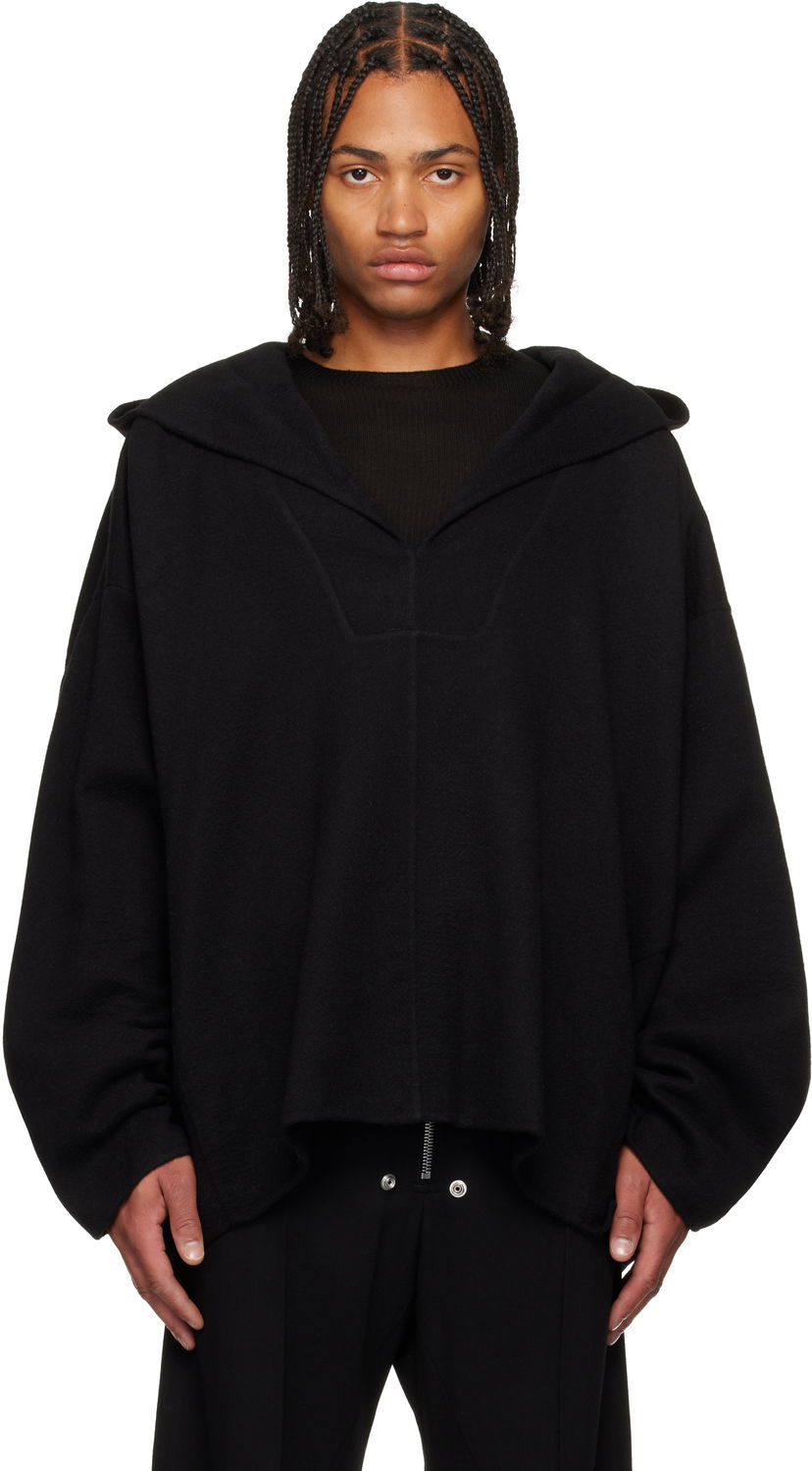 Frakker Rick Owens Concordians LS Hip Kaftan Coat Sort | RR02E1726 DBC