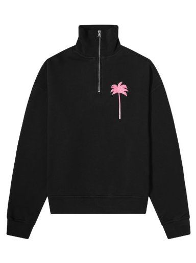 Sweatshirt Palm Angels Funnel Neck Sweat Sort | PMBA044S21FLE0011032