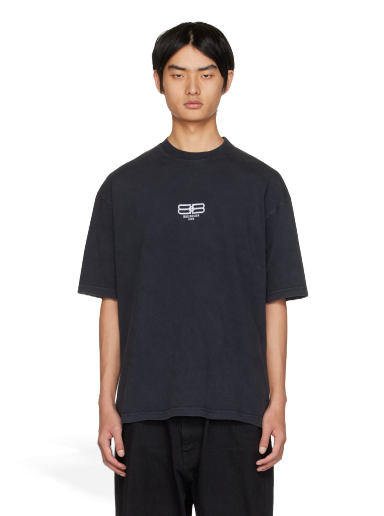 T-shirt Balenciaga BB Paris Icon T-Shirt Sort | 612966-TMVG7-9034