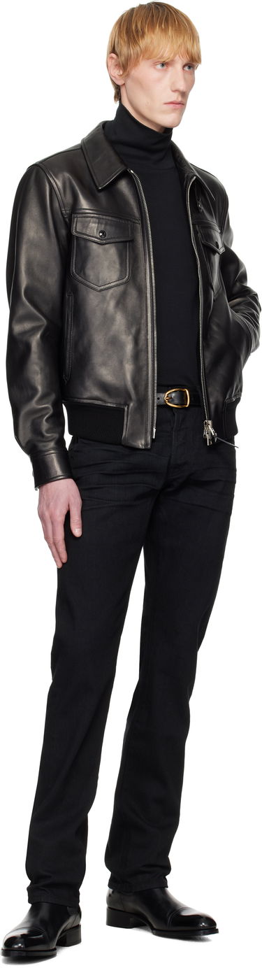Jeans Tom Ford TOM FORD Stretch Straight Fit Denim Jeans Sort | DPH001-DMC005S23, 4