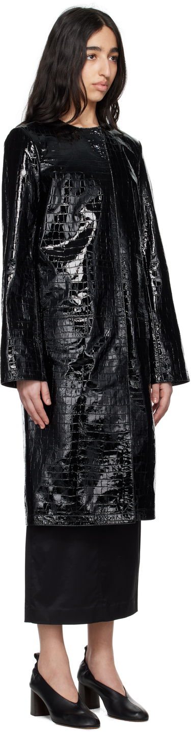 Frakker TOTEME TOTEME Croco-Embossed Leather Coat Sort | 252-WRO0219-LE0129, 1