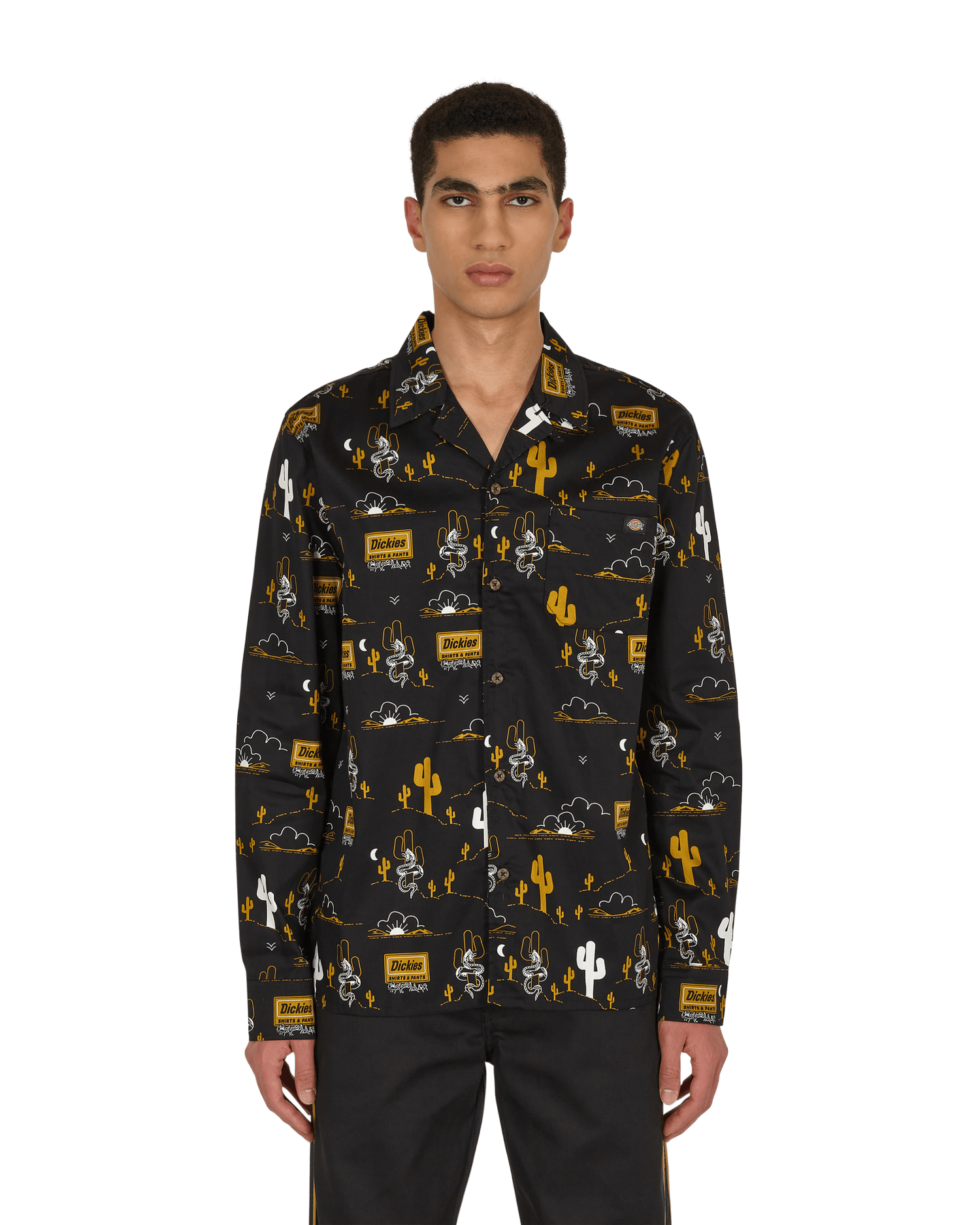 Skjorte Dickies Bettles AOP Shirt Sort | DK0A4XGY BLK1, 0