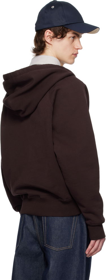 Sweatshirt AMI AMI Paris Ami de Coeur Zip-Up Hoodie Brun | HSW474.747, 2