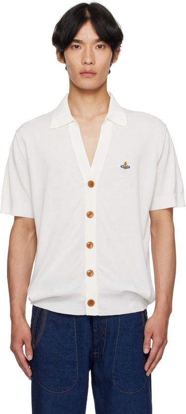 Sweater Vivienne Westwood Vivienne Westwood Cotton Polo Cardigan Hvid | 2701001D-Y003F-, 0