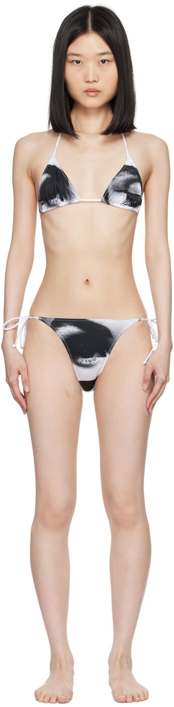 Badetøj Jean Paul Gaultier Jean Paul Gaultier 'The Eyes And Lips' Bikini Hvid | 24/30-F-BS008-J552-0100, 0