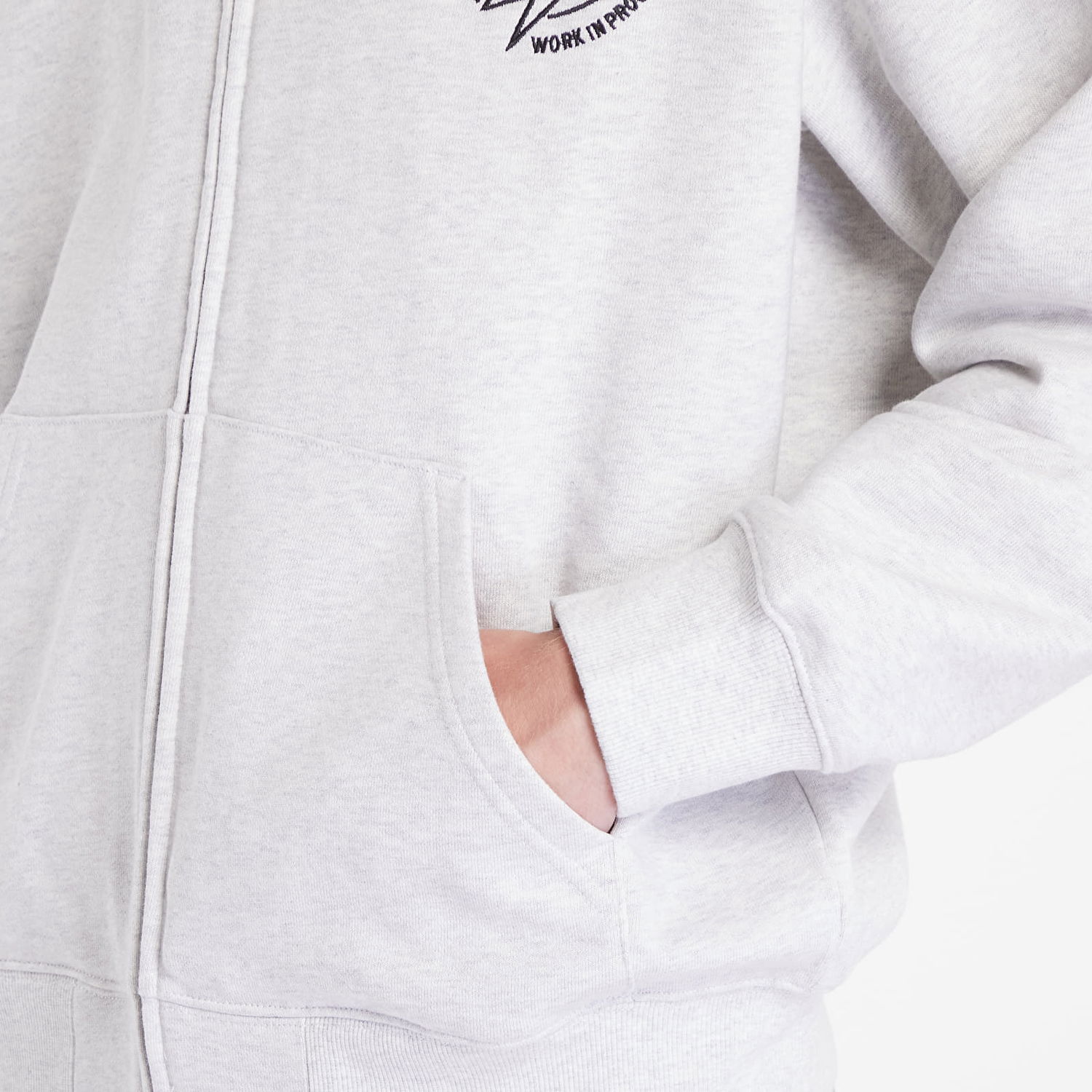 Sweatshirt Carhartt WIP Ablaze Hoodie UNISEX Ash Heather/ Black Grå | I033623.00OXX, 1