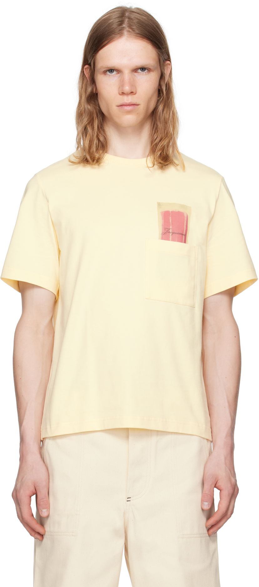 T-shirt Jacquemus Jacquemus Esquimau Pocket T-Shirt Gul | 25E255JS321-2306