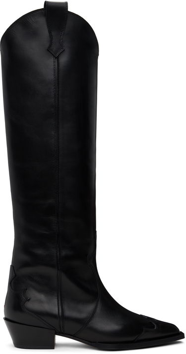 Kjole Aeyde Aeyde Aruna Leather Cowboy Tall Boots Sort | A11-KB-ARUP40CH-223-800-001, 0