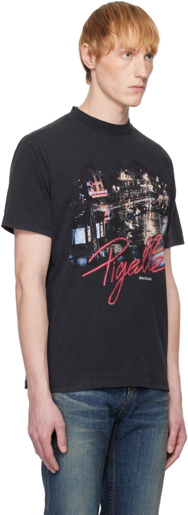 T-shirt Balenciaga Balenciaga 'Pigalle' Small Fit T-Shirt Sort | 809122TRVO1, 1