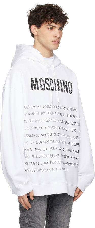 Sweatshirt Moschino Moschino Message Hoodie Hvid | 251ZZA170702281001, 1