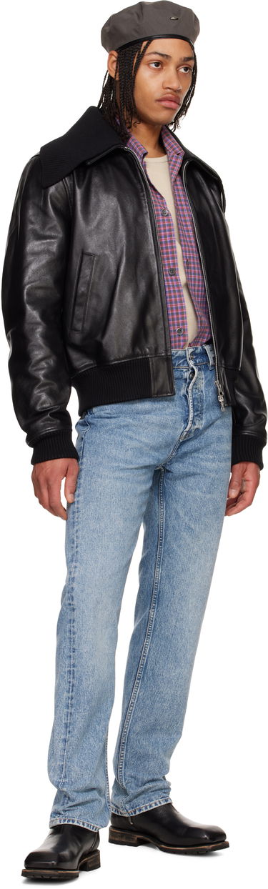 Bomberjakke OUR LEGACY Our Legacy Pharos Leather Bomber Jacket Sort | M2259MM, 3