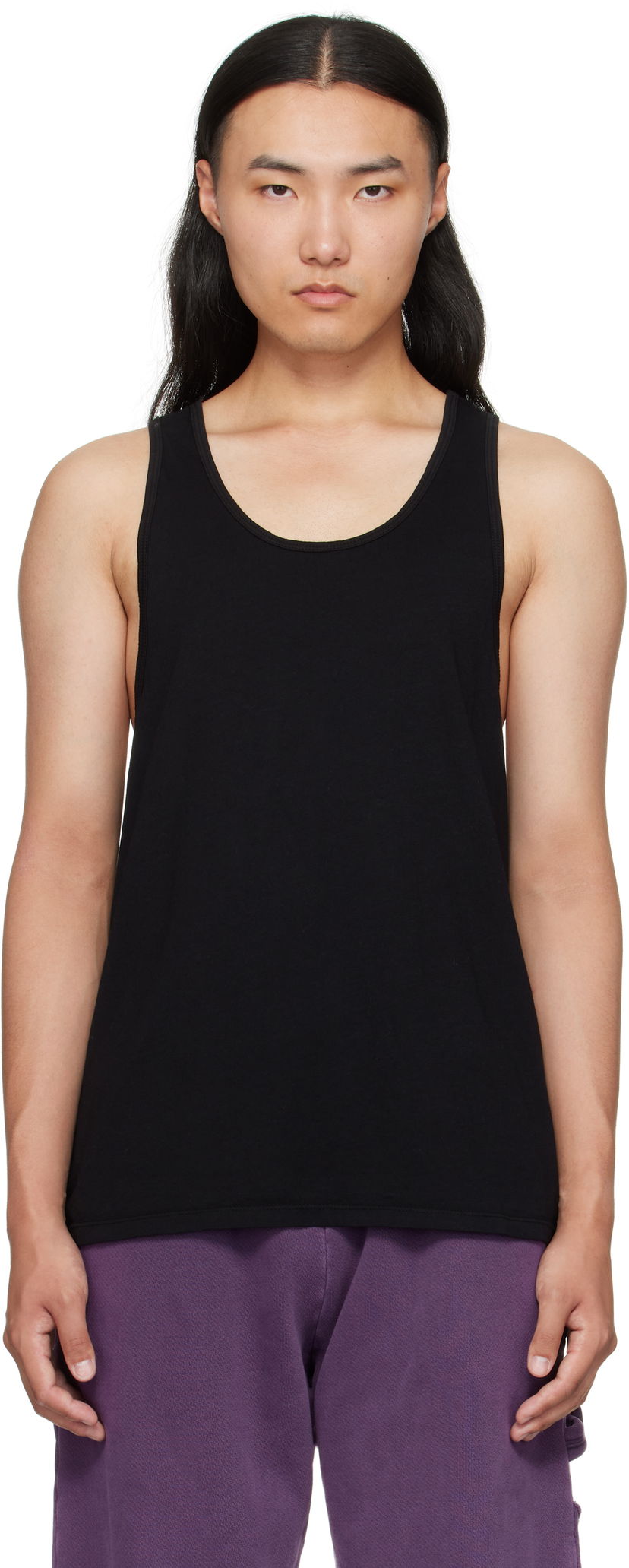Tanktop LES TIEN Les Tien Cotton Tank Top Sort | CJ-2046