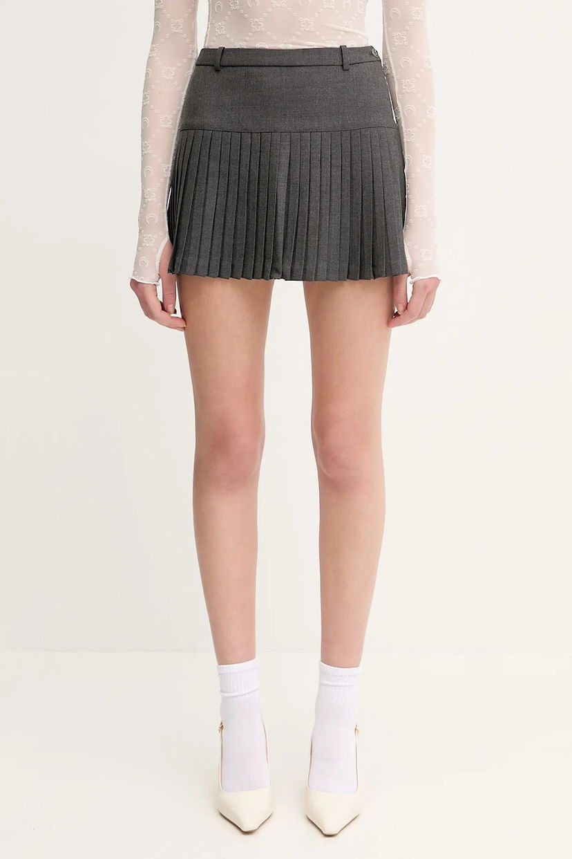 Nederdel Marine Serre Marine Serre Regenerated Tailoring Pleated Mini A-Line Skirt Grå | WSK063A.DWOV0057