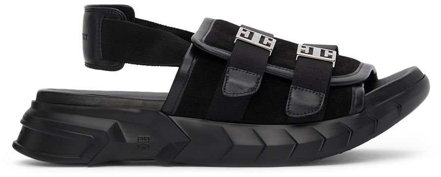 Sneakers og sko Givenchy Givenchy Marshmallow Slingback Sandals Sort | BE305SE14B, 0