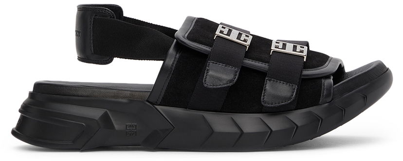 Sneakers og sko Givenchy Givenchy Marshmallow Slingback Sandals Sort | BE305SE14B