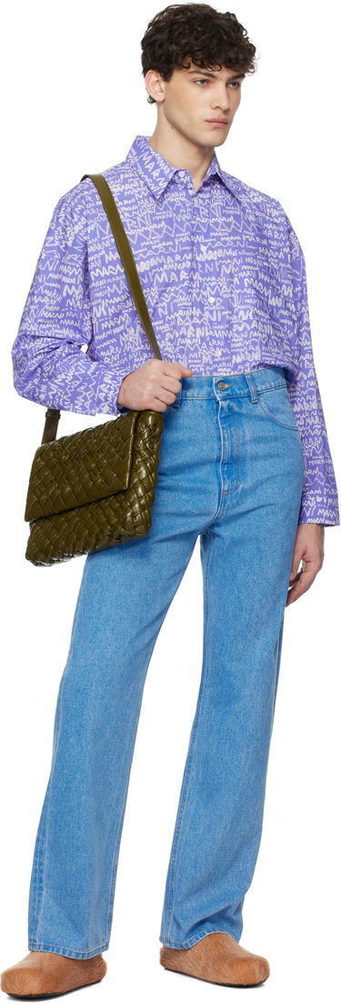 Jeans Marni Wide-Leg Jeans Blå | PUJU0021A2 USCW91, 3