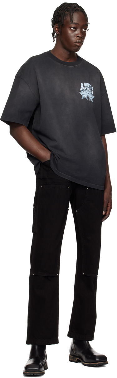 T-shirt AMIRI Championship Graphic Print Cotton T-Shirt Sort | AMJYTE1139, 3