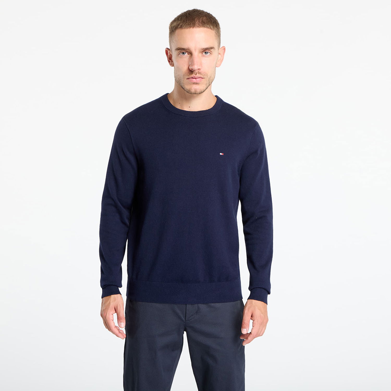 Sweater Tommy Hilfiger Tommy Hilfiger Pima Cotton Cashmere Crew Neck Sweater Mørkeblå | MW0MW28046 DW5, 0