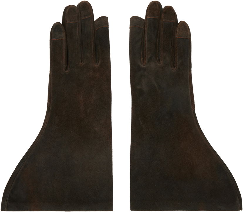 Handsker Rick Owens Concordians Gleam Suede Long Gloves Brun | RR02E1452 LCSI