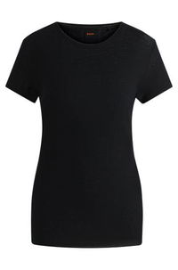 BOSS Linen T-Shirt with Gathered Back