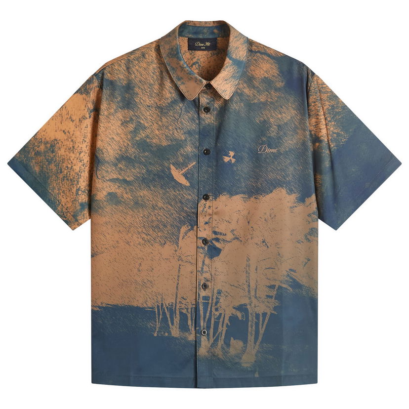 Skjorte Dime Dime Day Off Short Sleeve Shirt Blå | DIMESU255-PEA