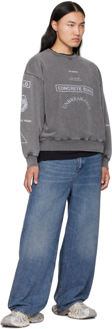 Sweatshirt Han Kjøbenhavn Han Kjobenhavn Graphic Printed Crewneck Sweatshirt Grå | M-134728, 3
