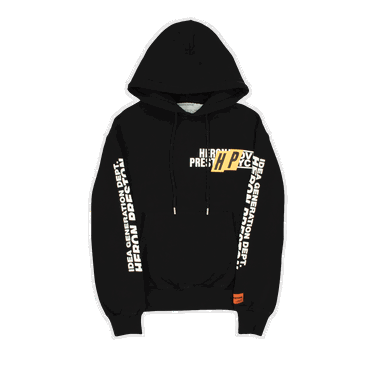 Sweatshirt HERON PRESTON HP Real Estate Hoodie Sort | HMBB024F22JER0101001, 0