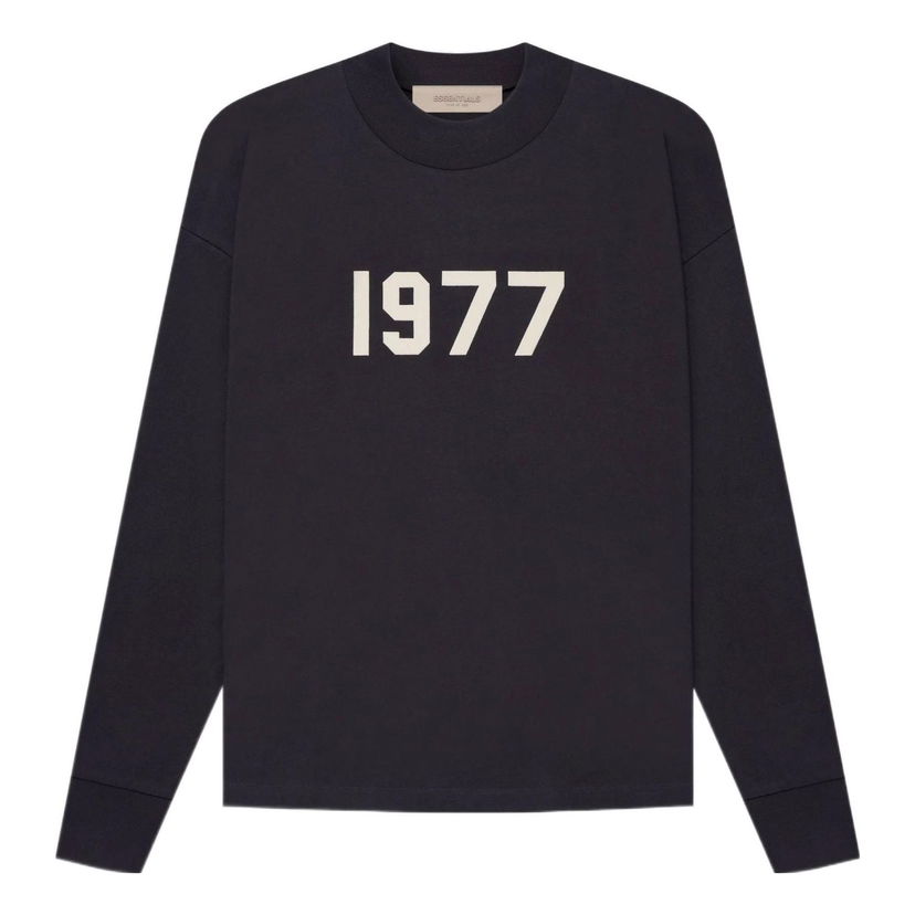 T-shirt Fear of God Essentials 1977 Long Sleeve T-Shirt Sort | FOG-SS22-140