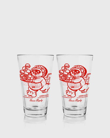 Home decor EDWIN Edwin Supply Tanuki Graphic Cola Glasses - Pack of 2 Rød | I035937-H400, 1