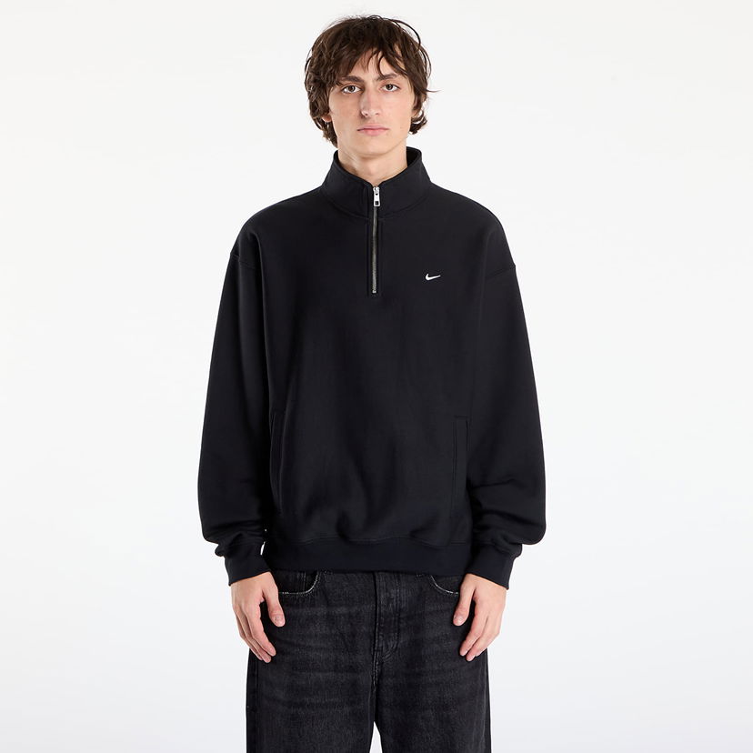 Sweatshirt Nike Solo Swoosh Fleece Quarter-Zip Top Sort | HV1094-010