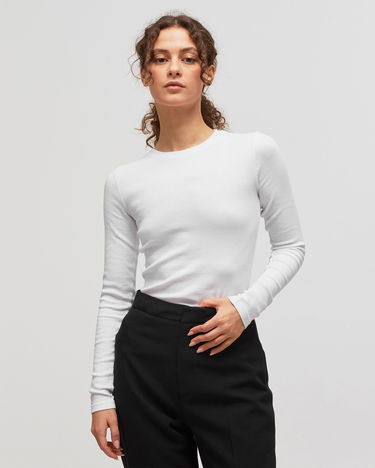 T-shirt Samsoe Samsoe Samsøe & Samsøe ALEXA Long Sleeve T-Shirt XL Hvid | F00013150-WHITE, 1