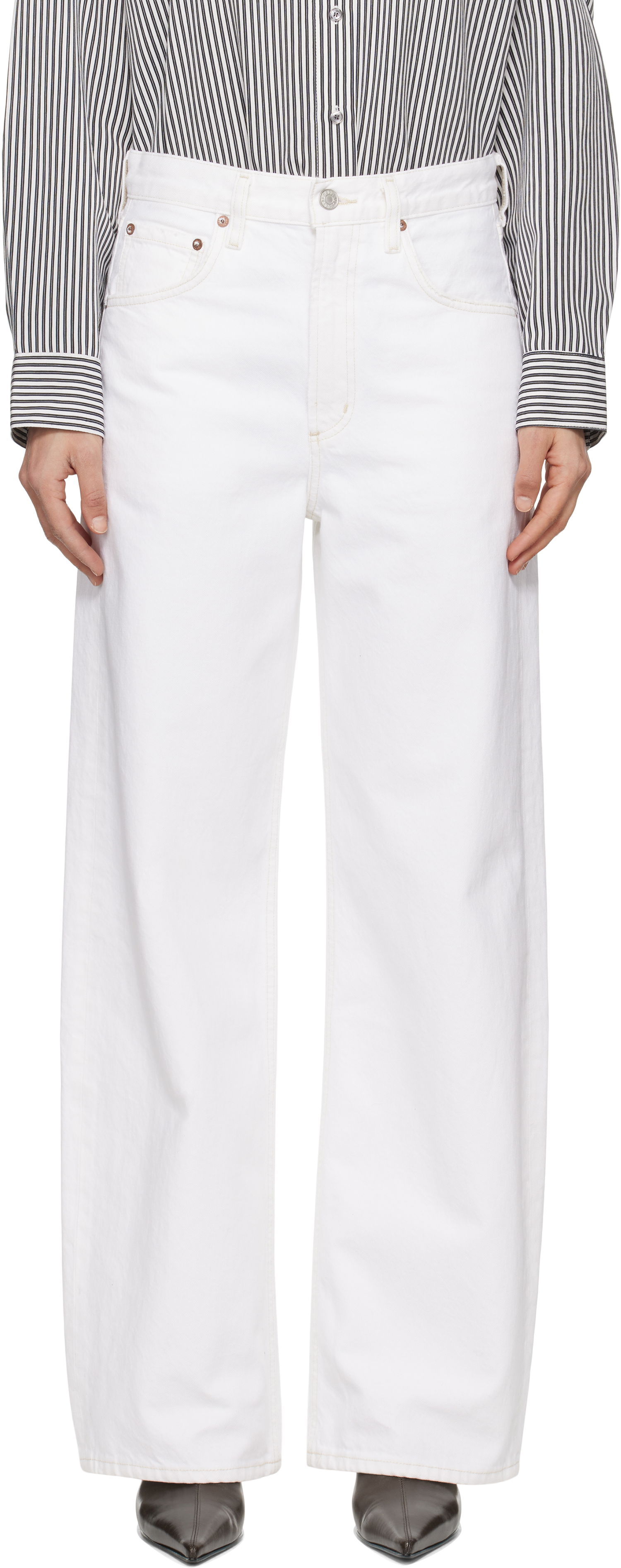 Jeans AGOLDE AGOLDE Low Curve Jeans Hvid | A197B-1183, 0