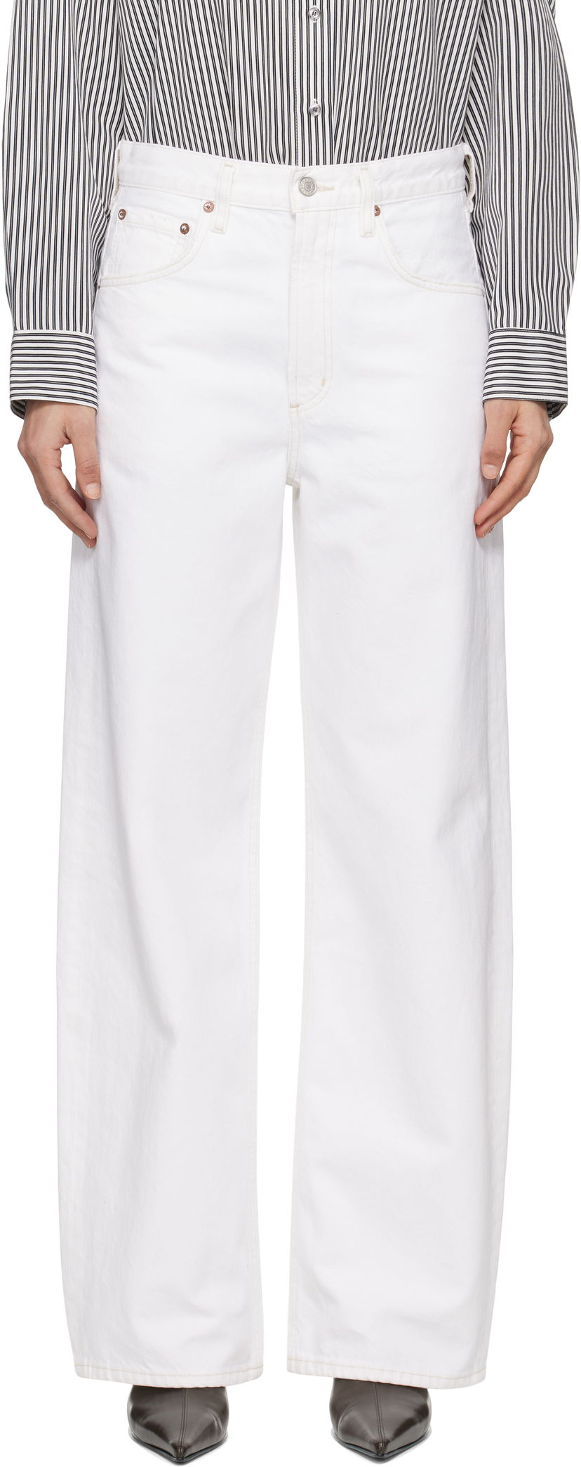 Jeans AGOLDE AGOLDE Low Curve Jeans Hvid | A197B-1183