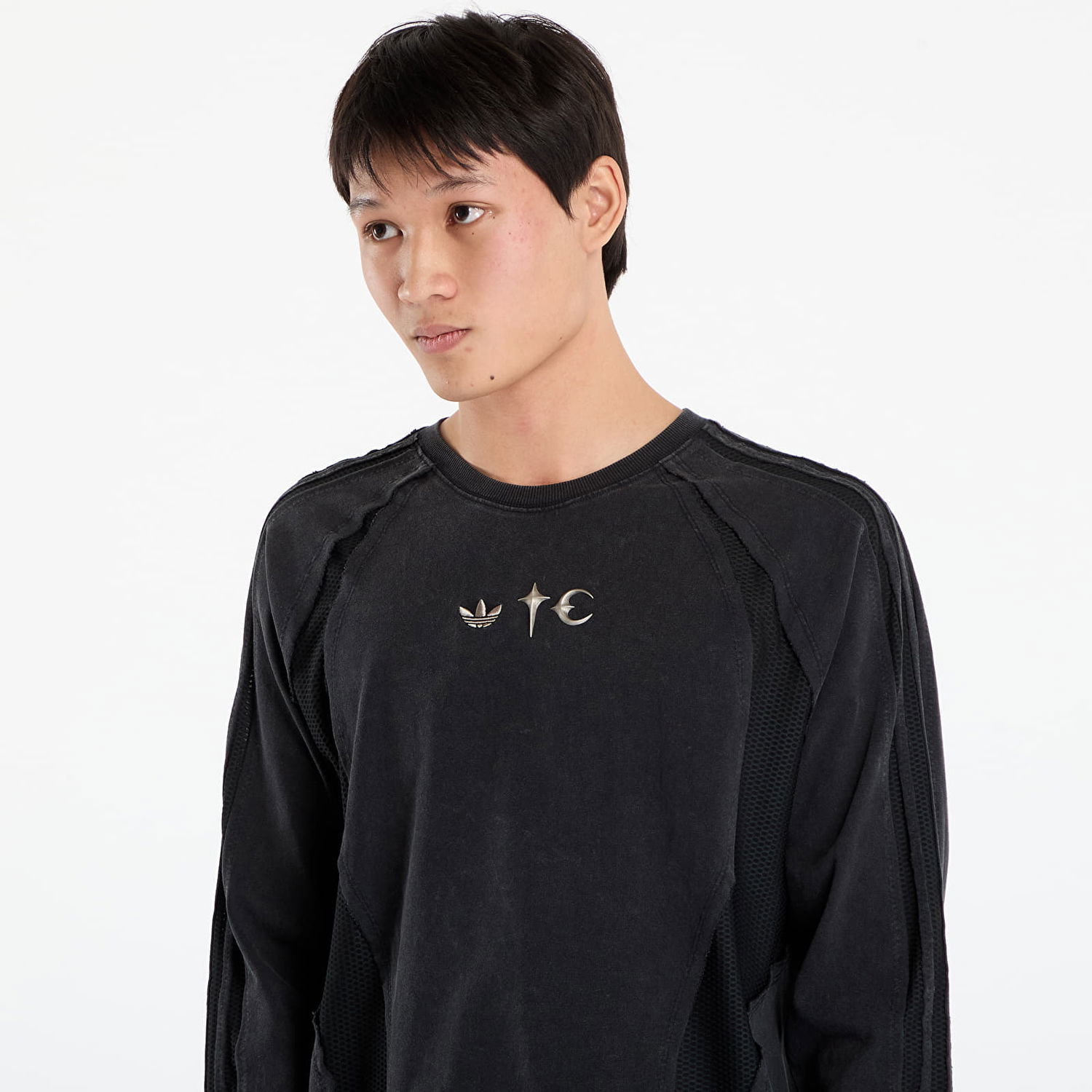 T-shirt adidas Originals Thug Club Teamgeist Long Sleeve T-Shirt with Mesh Panels Sort | KC2196, 1