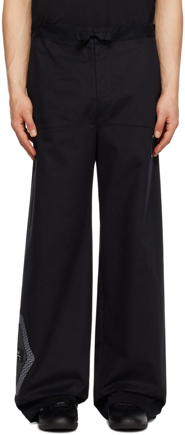 Bukser A-COLD-WALL* A-COLD-WALL* Vertex Drawstring Wide-Leg Trousers Sort | ACWMB193