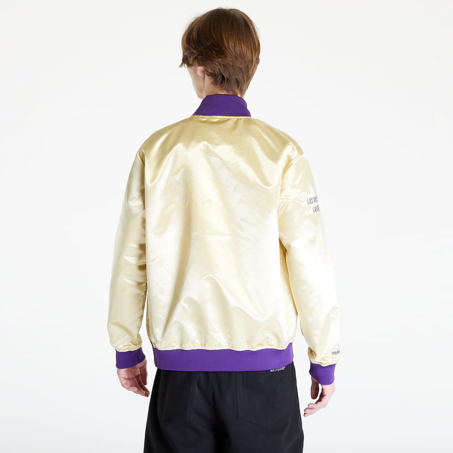 Bomberjakke Mitchell & Ness Fashion LW Satin Jacket Beige | OJBF3423-LALYYPPPLTGD, 1
