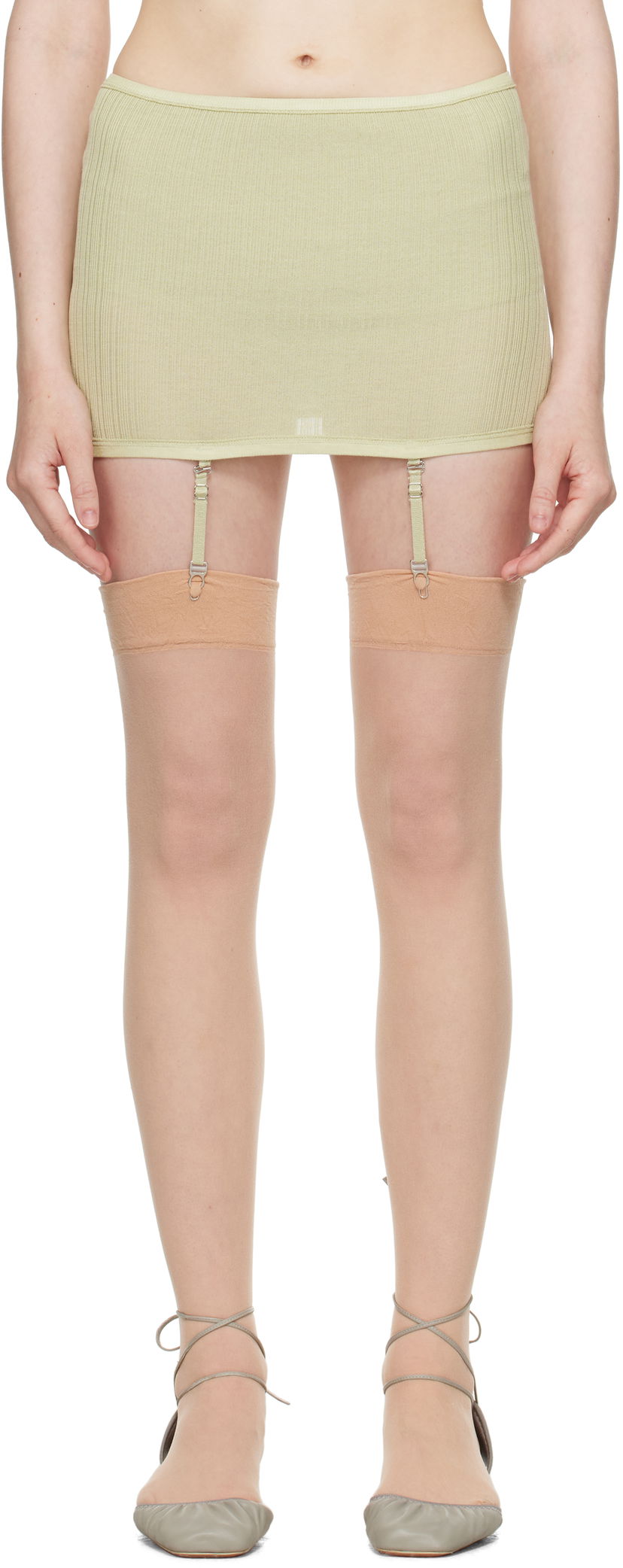 Nederdel LEMAIRE Lemaire Underwear Suspenders Miniskirt Grøn | PA1167 LK1017