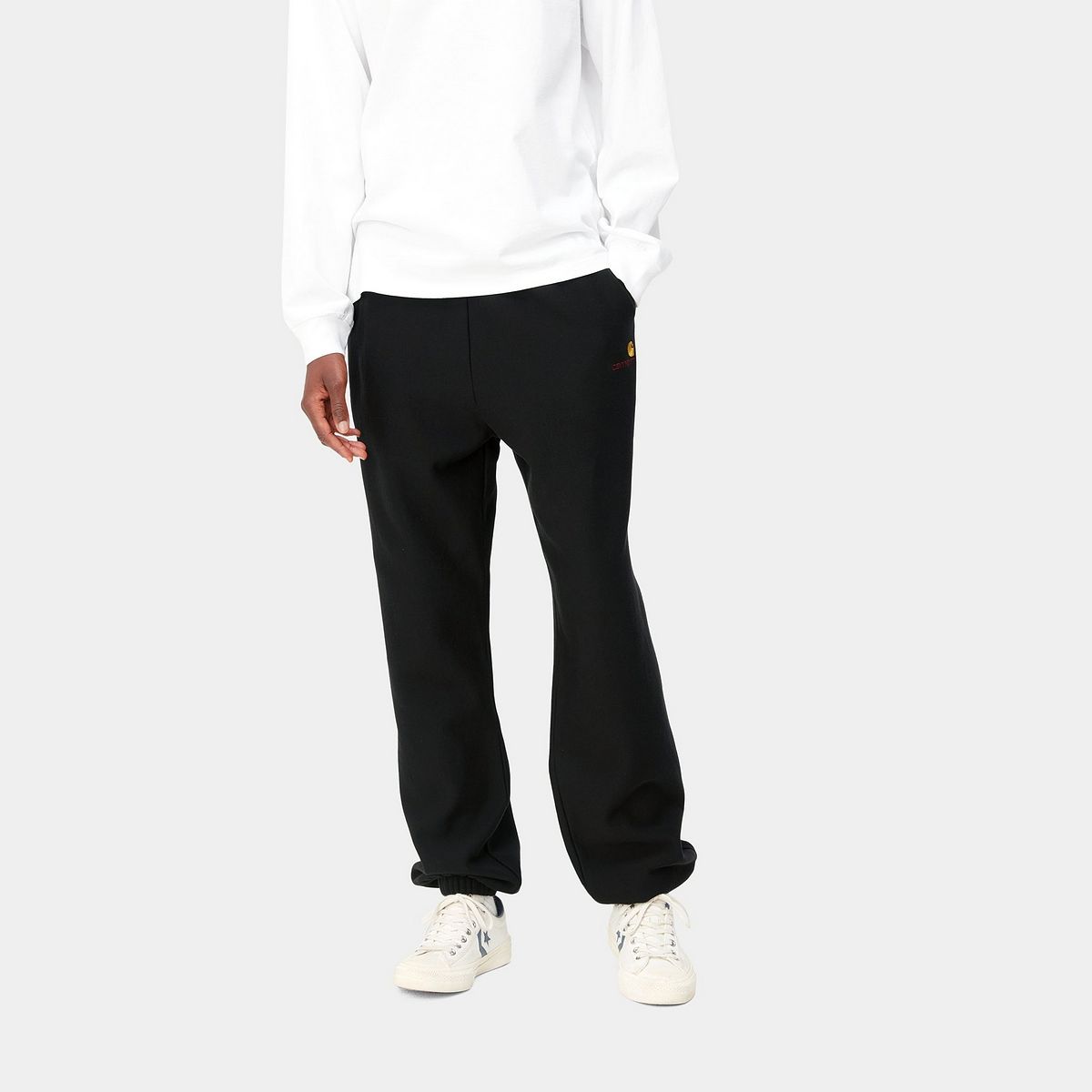 Joggingbukser Carhartt WIP American Script Sweat Pant Sort | I032328_89_XX, 0