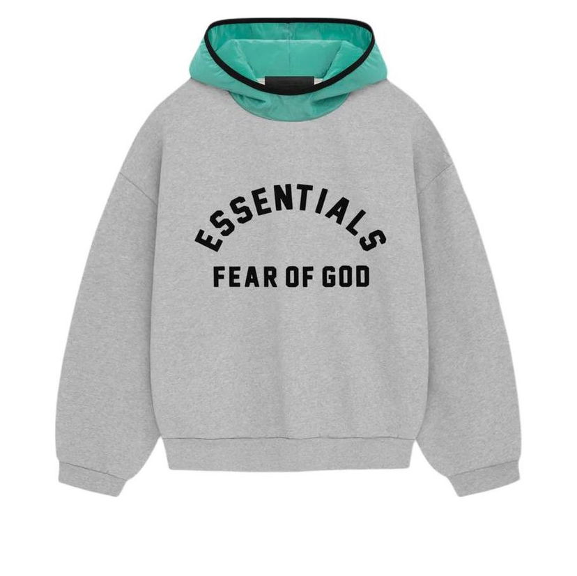 Sweatshirt Fear of God Essentials Nylon Fleece Hoodie Grå | 202SP244316F