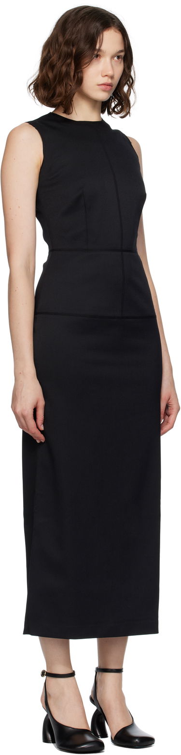 Kjole Maison Margiela MM6 Maison Margiela Tailoring Wool Maxi Dress Sort | S52DG0029 S47848, 1