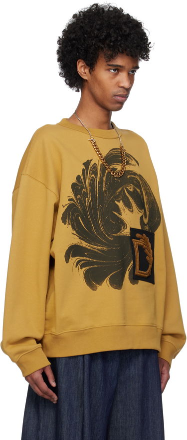 Sweatshirt Dries Van Noten Dries Van Noten Appliqué Sweatshirt Beige | 251-021166-1610, 4