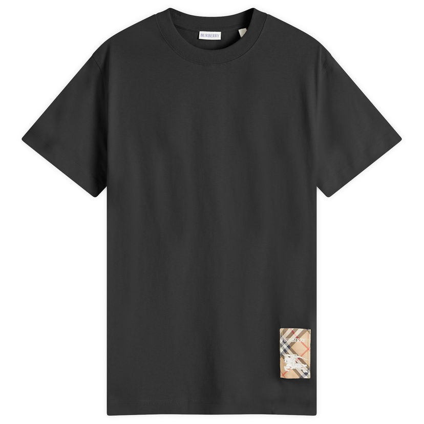 T-shirt Burberry Check Label T-Shirt Sort | 8104889-A1189